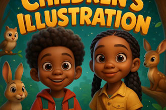 create  african american children story book  illustrations
