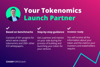 create tokenomics and be your token launch partner for web3, defi, gamefi
