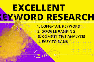 do excellent long tail seo keyword research for your website in top ranking