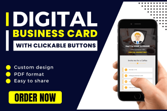 create clickable digital business card with qr code design