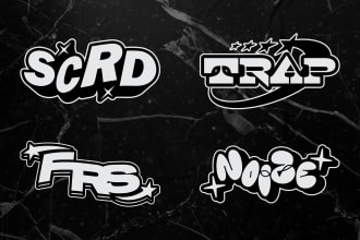 create custom streetwear and y2k logo design