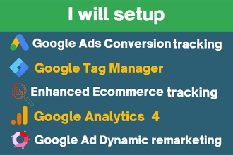 setup google analytics 4, ads conversion tracking with GTM