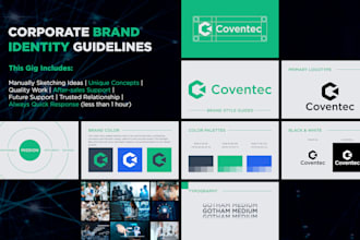 design a logo with visual brand identity and corporate brand guidelines