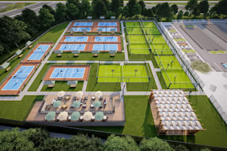 design sports fields, fitness centers, and gyms with 3d rendering