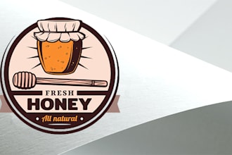 awesome vintage honey bee logo for your brand