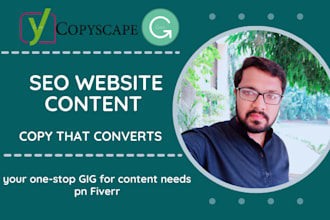 be your SEO website content writer and website copywriter