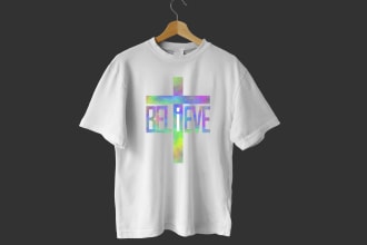 do christian urban typo graphic t shirt design