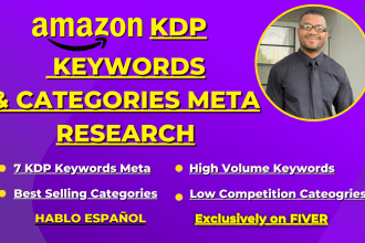 research amazon categories and 7 keywords meta for KDP book