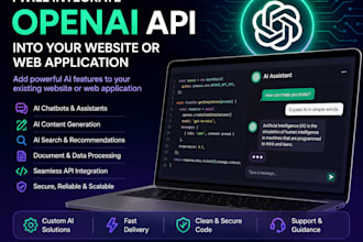 integrate openai API into your website or web application