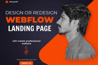 design an attractive and professional webflow landing page