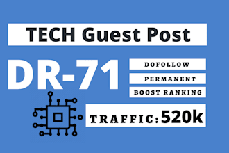 publish tech guest post high DR 71 with dofollow backlinks