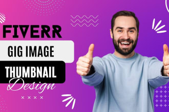 design clickable fiverr gig image thumbnail and gig cover