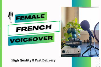 record french female voice over for you