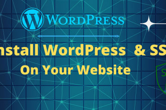 install wordpress, SSL certificate on your website