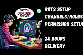 do professional discord server setup in 24 hours