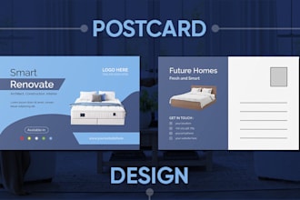create modern promotional postcard design