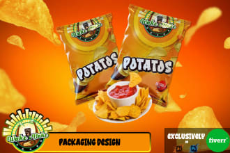 design custom packaging box or label design for your product and amazon