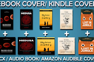 design kindle, ebook, audiobook covers or convert kdp, ebook to acx cover