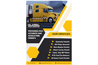 design dispatch, truck, logistic and freight poster flyer