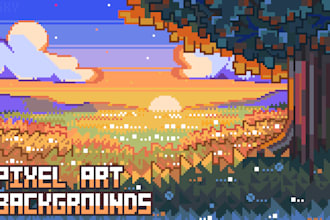 draw pixel art background for you