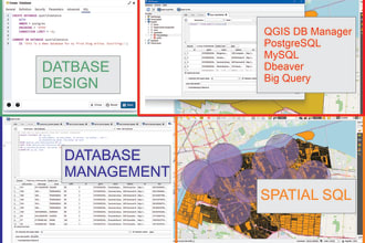 perform gis analysis mapping using sql, qgis, or arcgis