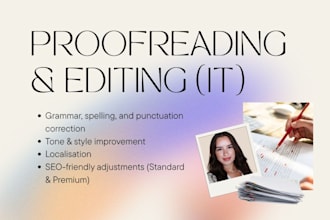 proofread and edit your italian text