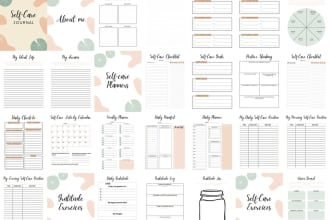 send you a guided self care journal printable 63 pages pdf
