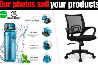do professional amazon product listing and photo editing