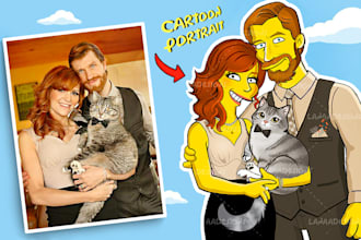 draw you as a famous yellow cartoon character