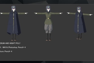 create 3d model for game, anime and vtuber