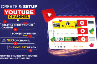 design catchy youtube thumbnail and channel art