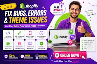 fix shopify bugs, errors, and theme issues