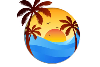 design your travel tourism resort entertainment logo
