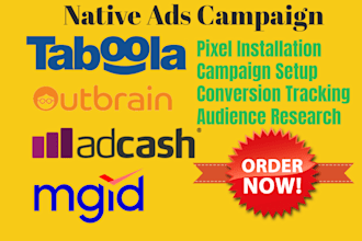 setup taboola, outbrain, mgid ads, and revcontent ads