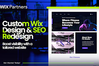 create a custom wix website design and wix redesign with SEO