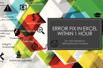 quick fix your excel, google sheet, word, powerpoint file withing 1 hours