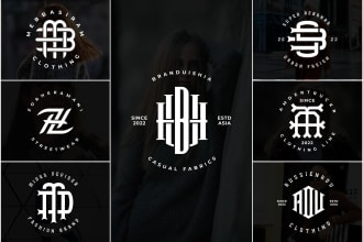 do initial letters monogram fashion urban streetwear clothing brand logo design