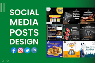 design social media posts, advertising post, food poster, instagram poster
