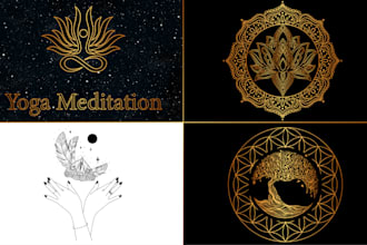 design sacred geometry logo and spiritual designs