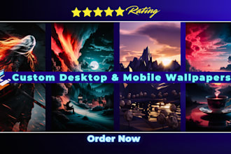 design custom wallpapers for desktop and mobile devices