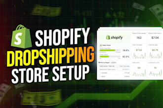 setup shopify dropshipping store, shopify store design
