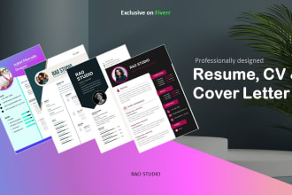 write, design professional resume, CV for you