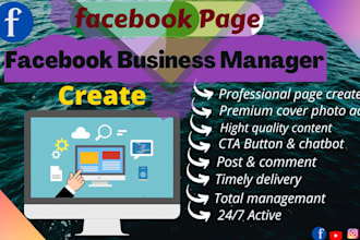 create facebook business page,manager promote and ad account