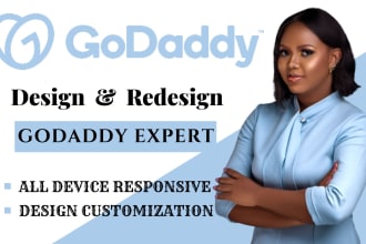build godaddy website, design godaddy ecommerce store, godaddy website design