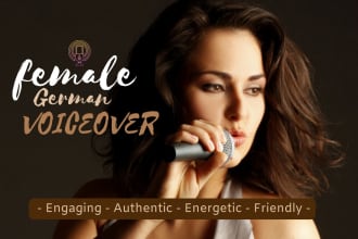 produce a female german voice over in a nice voice