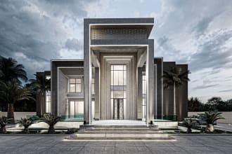 design modern house, 3d exterior, interior, plan, renders