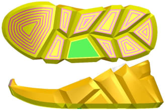 create 3d shoe sole design for you