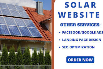 design solar website solar landing page for solar leads