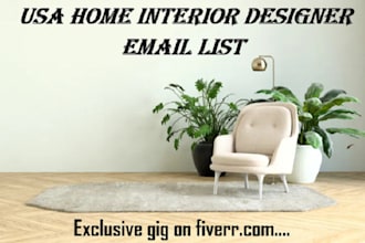 provide home interior designer email list