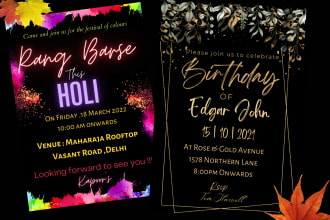 provide traditional or modern floral eyecatchy invites